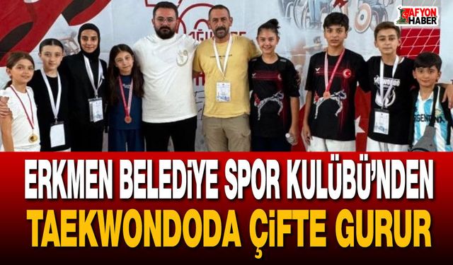 Erkmen Belediye Spor Kulübü’nden taekwondoda çifte gurur