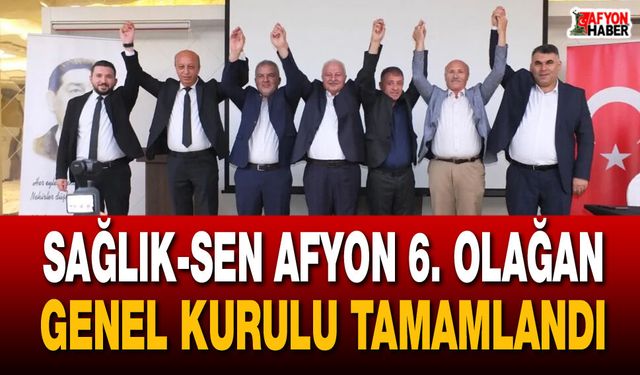 Sağlık-Sen Afyonkarahisar 6. Olağan Genel Kurulu Tamamlandı