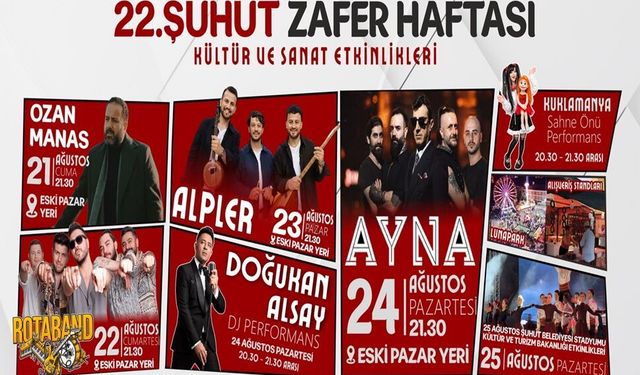 Şuhut’ta Zafer Haftası için geri sayım başladı