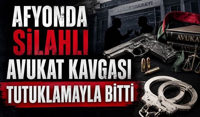 Afyon'da silahlı avukat kavgası tutuklamayla bitti