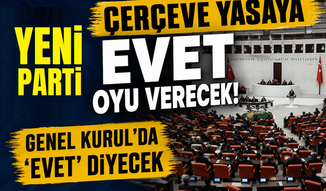 YENİ Parti "Çerçeve Yasa"ya Evet oyu verecek