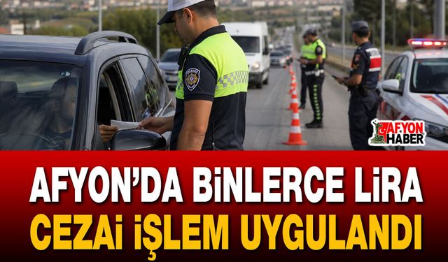 Afyon’da binlerce lira cezai işlem uygulandı