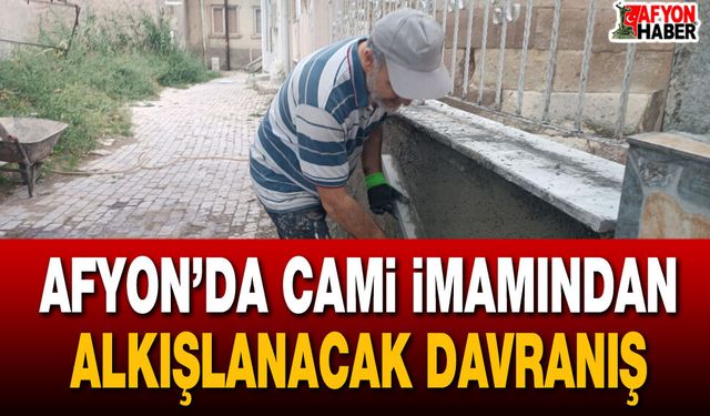 Afyon’da Cami imamından alkışlanacak davranış