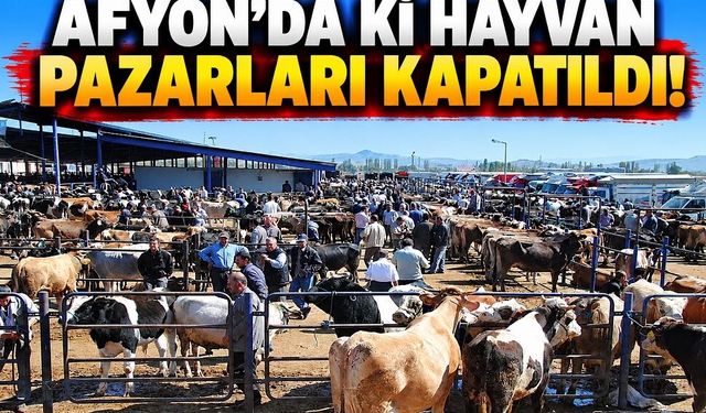 Afyon’da ki hayvan pazarları kapatıldı!