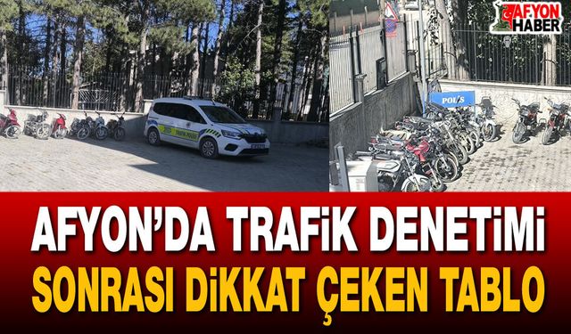 Afyon’da trafik denetimi sonrası dikkat çeken tablo