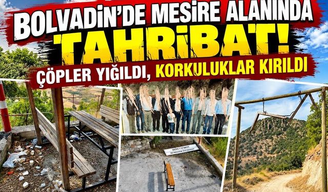 Bolvadin’de mesire alanında tahribat! Çöpler yığıldı, korkuluklar kırıldı