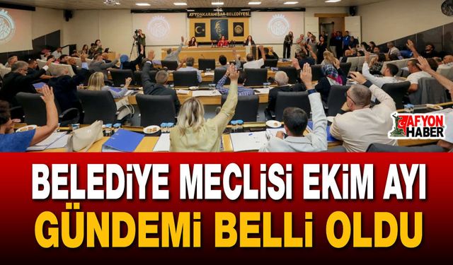 Belediye Meclisi Ekim Ayı Gündemi Belli Oldu