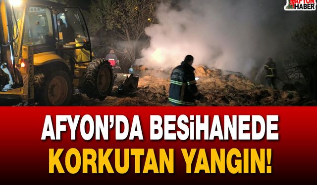 Afyon’da Besihanede Korkutan Yangın!