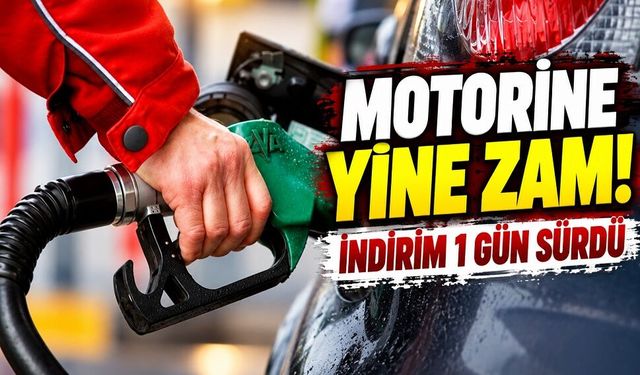 Motorine yine zam! İndirim 1 gün sürdü
