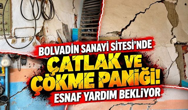 Bolvadin Sanayi Sitesi’nde çatlak ve çökme paniği