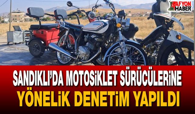 Afyon’da motosiklet sürücülerine yönelik denetim yapıldı