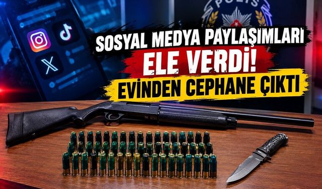 Sosyal Medya Paylaşımları Ele Verdi! Evinden Cephane Çıktı