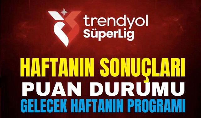 Süper Ligde 5. hafta sonu puan durumu, sonuçlar, gelecek hafta