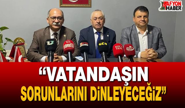 YENİ Parti Afyon: “vatandaşın sorunlarını dinleyeceğiz”