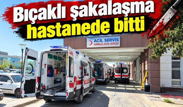 Bıçaklı şakalaşma hastanede bitti