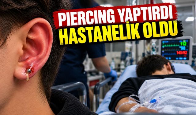 Piercing yaptırdı hastanelik oldu