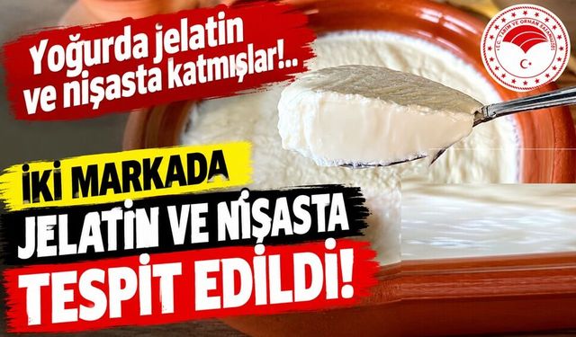 Yoğurda jelatin ve nişasta katmışlar!..