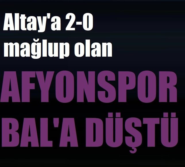 Afyonspor, BAL'a düştü