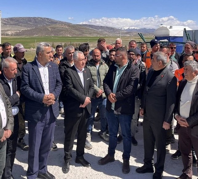 CHP'den Bayat YHT şantiyesi işçilerine destek ziyareti