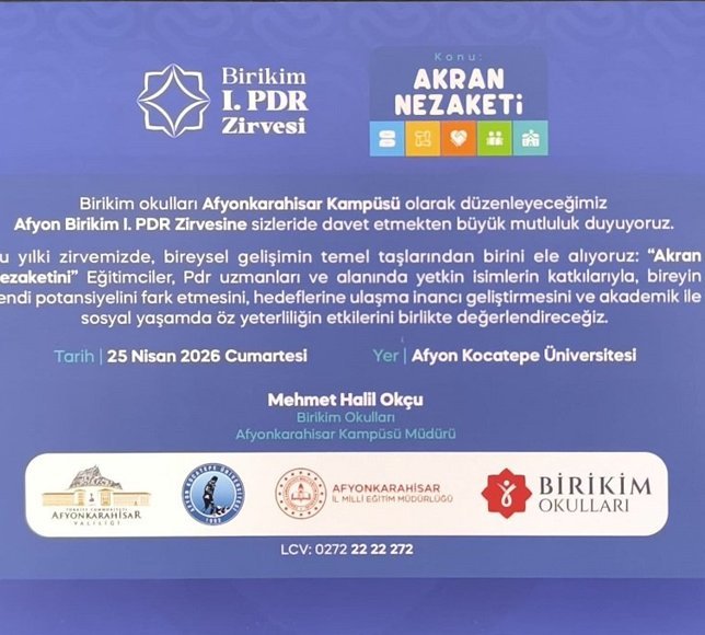 PDR Zirvesi 'Akran Nezaketi' temasıyla Afyon'da