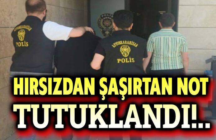 Gece girdiği kafeyi soyan hırsızdan şaşırtan not