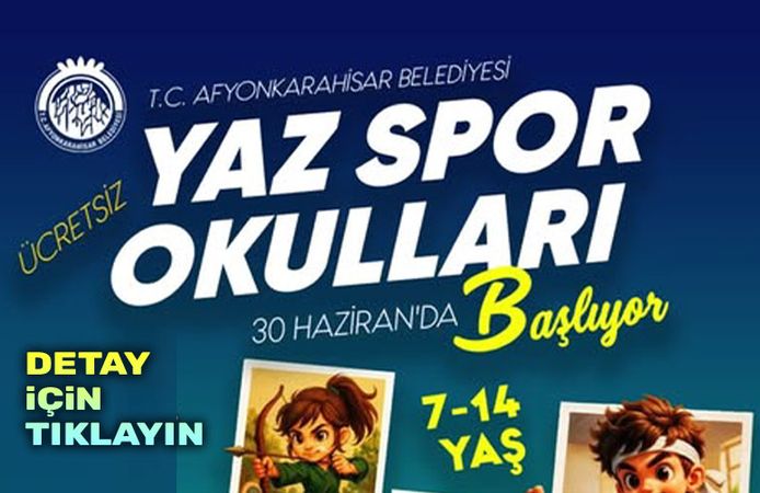 Afyonkarahisar Belediyesi ücretsiz yaz spor okulları başlıyor!