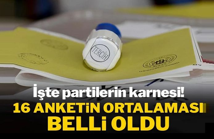 16 seçim anketinin ortalaması belli oldu