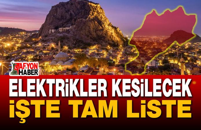 OEDAŞ Afyonkarahisar ili elektrik kesintileri duyurusu