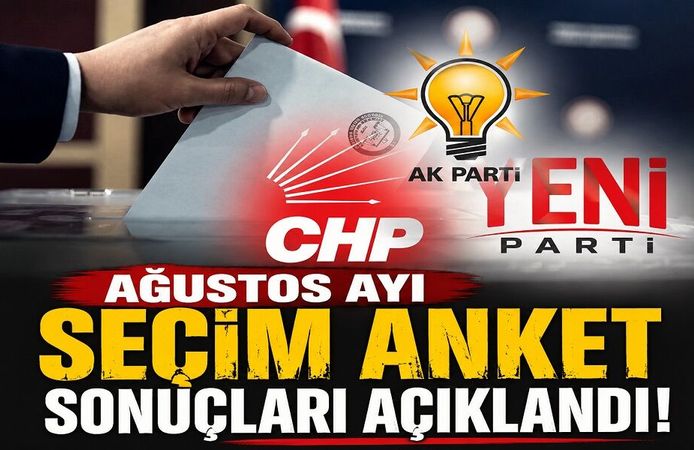 Ağustos ayı seçim anket sonuçları açıklandı!