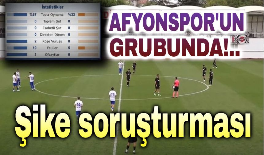 Afyonspor'un bulunduğu grup maçında şok gelişme!..