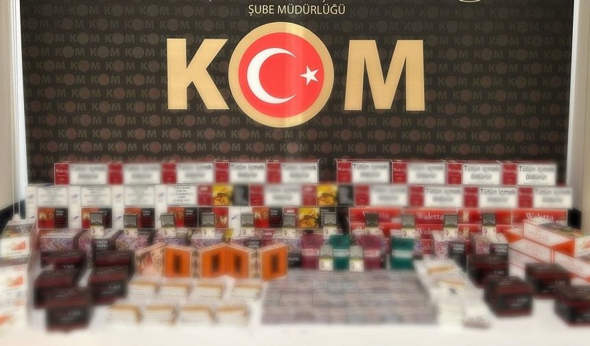 Afyon Polisinden kaça sigara operasyonu