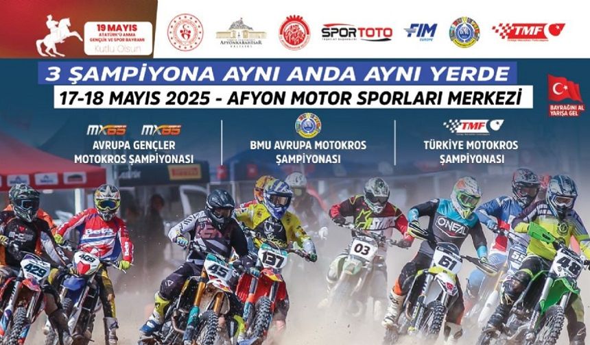 Afyonkarahisar, üç büyük motokros şampiyonasına ev sahipliği yapıyor
