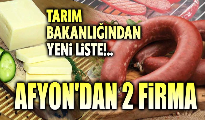 Afyonkarahisar'dan iki firma listede!..