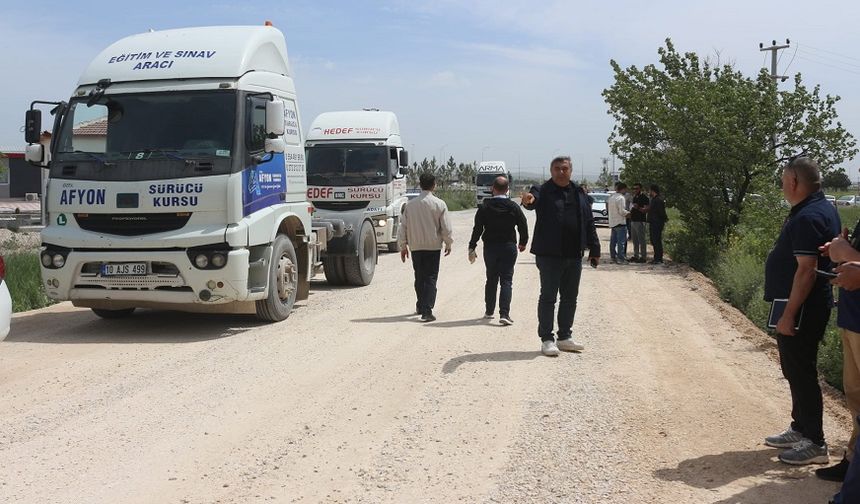 Sünnetci, sürücü kursları sınav alanlarını inceledi