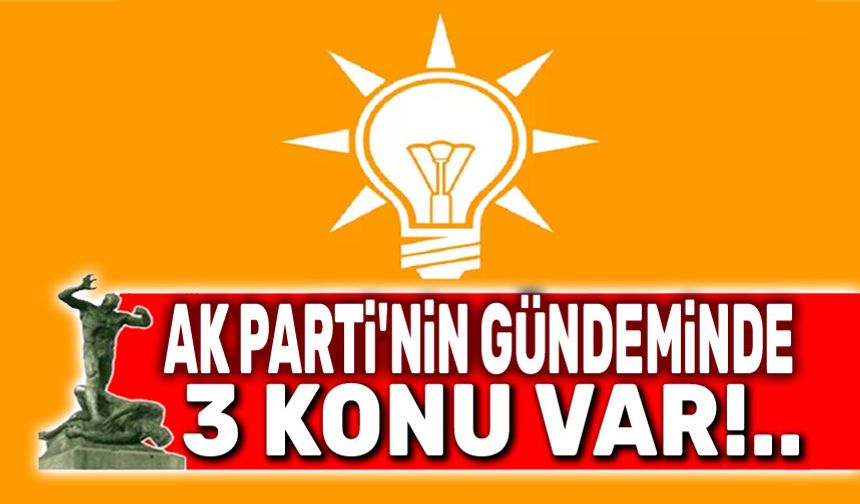 AK Parti'nin gündeminde 3 konu var!..