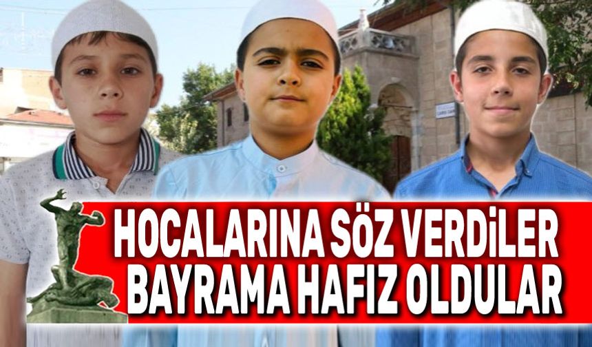 Hocalarına söz verdiler, sözlerini tuttular!..