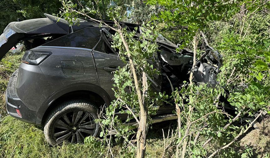 Afyon'da kontrolden çıkan otomobil devrildi, 3 kişi yaralandı