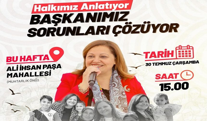 Başkan Burcu Köksal, Ali İhsan Paşa Mahallesinde olacak