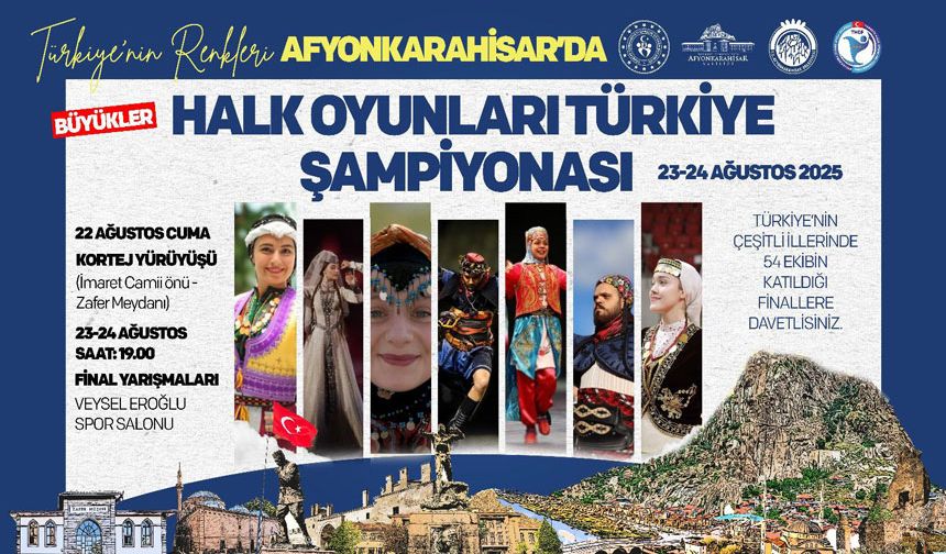 Halk Oyunları Türkiye Şampiyonası Afyon'da