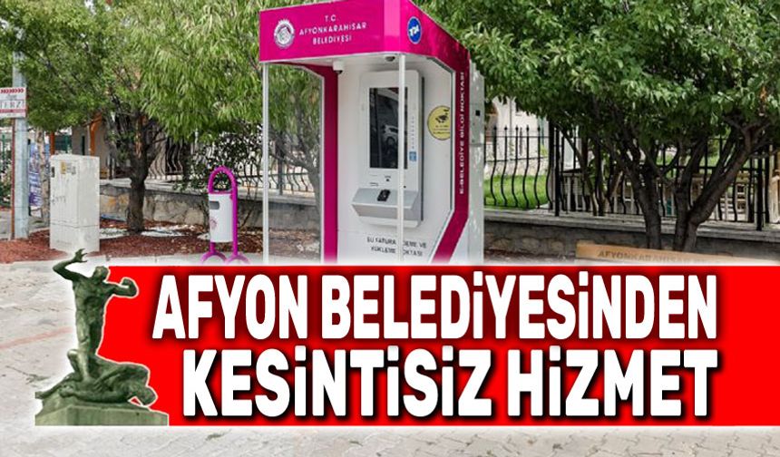 Afyon Belediyesinden 24 saat hizmet
