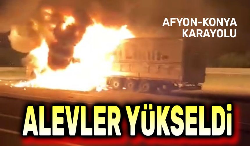 Afyon-Konya yolunda alevler yükseldi