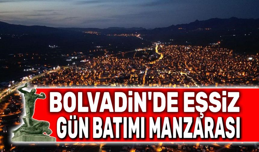 Bolvadin'de eşsiz gün batımı manzarası