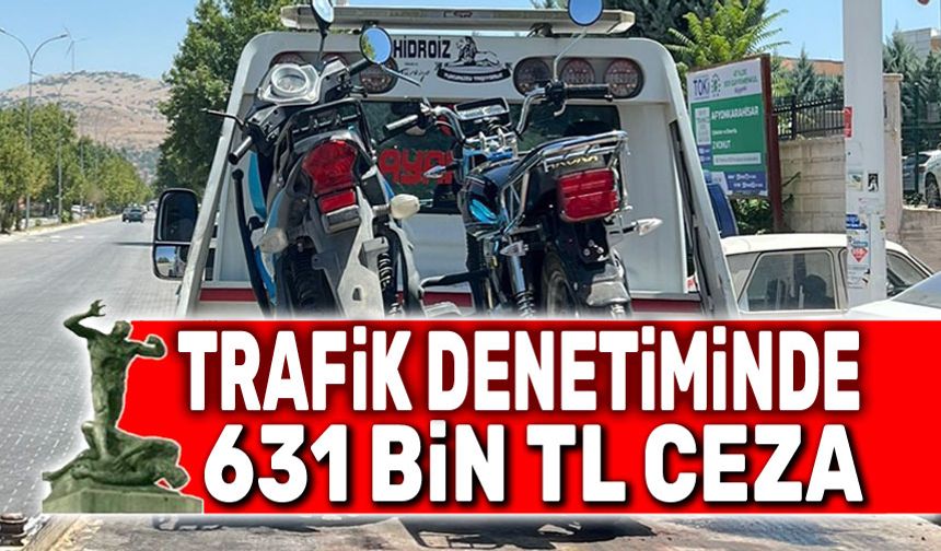 Trafik denetimlerinde 631 bin TL para cezası