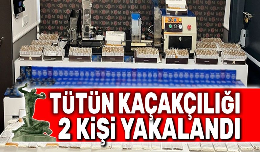 Afyon'da tütün kaçakçılığı, 2 kişi yakalandı