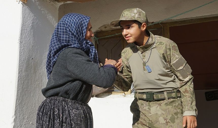 Otizmli Cafer'in askerlik hayali gerçek oldu