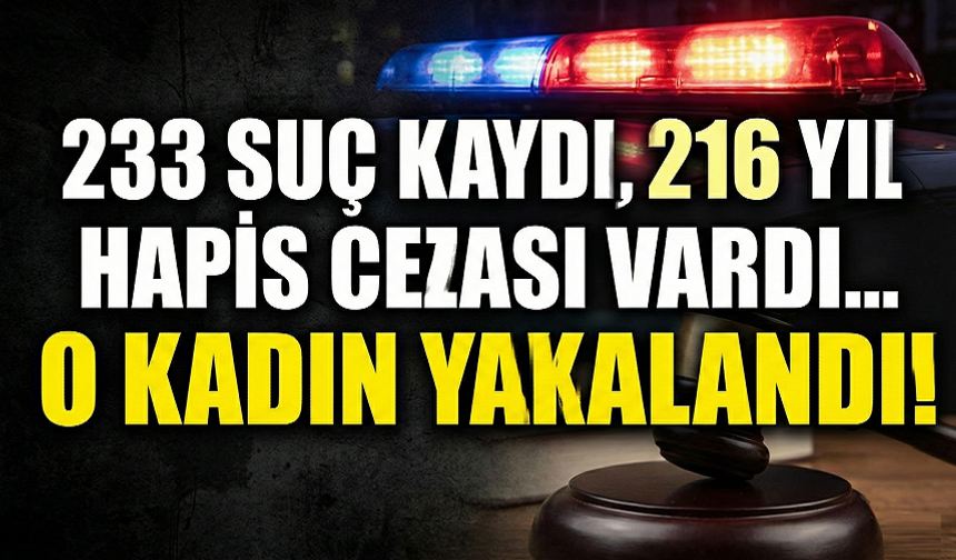 233 suç kaydı, 216 yıl hapis cezası vardı, yakalandı!..