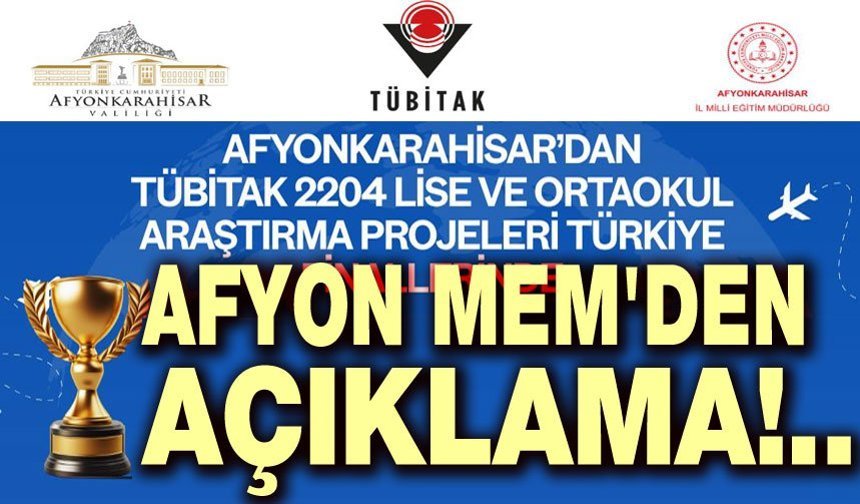 Afyon Milli Eğitim'den açıklama!..