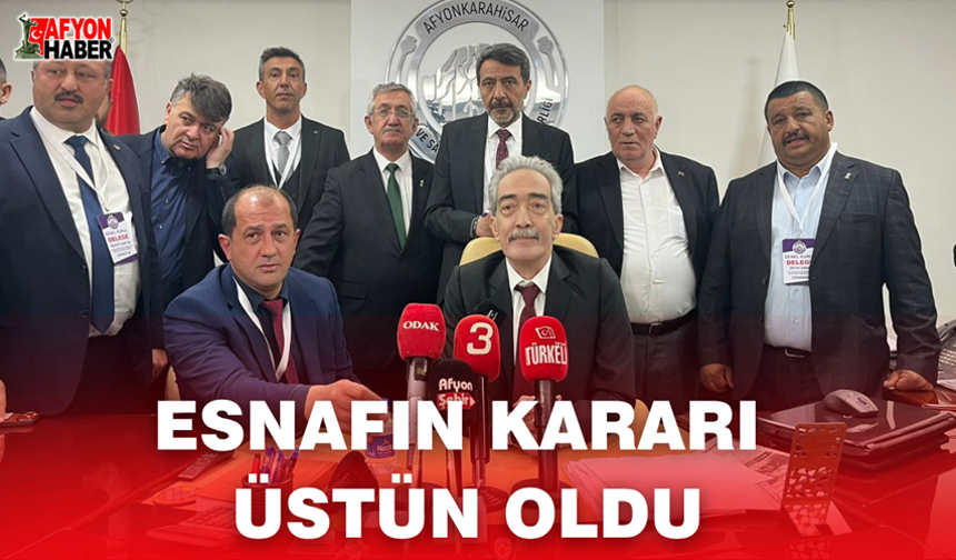 Esnafın kararı Üstün oldu!..