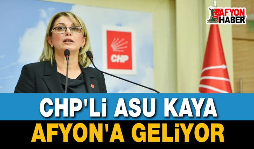 CHP’li Asu Kaya Afyonkarahisar'a geliyor