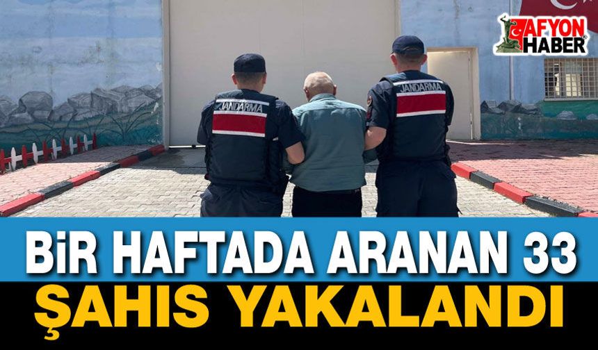 1 Haftada 33 Aranan Şahıs Yakalandı!